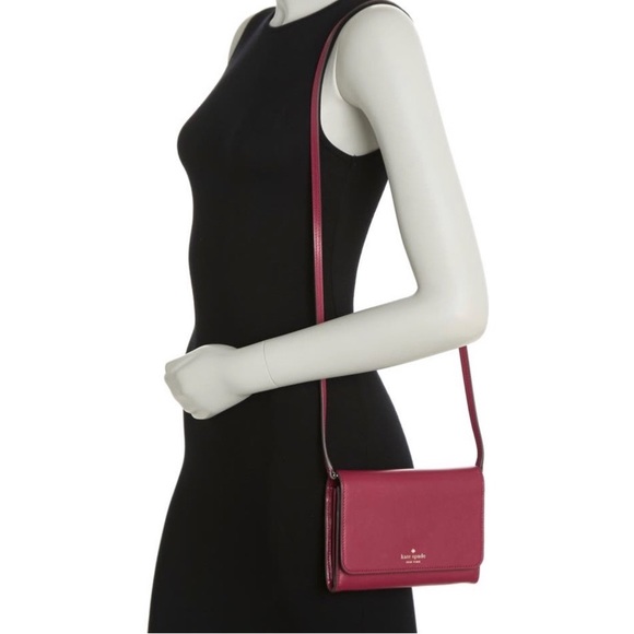 Kate Spade New York Kerri Crossbody Purse Cranberry Cocktail - Picture 2 of 6